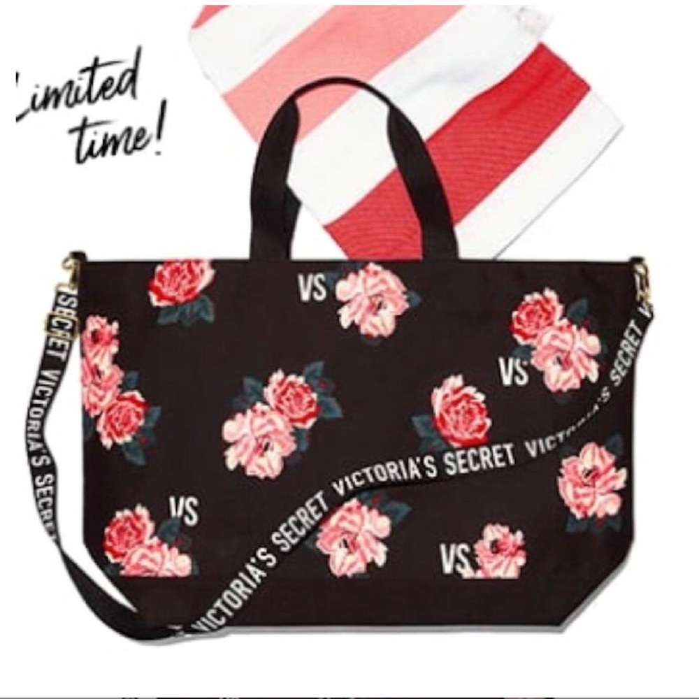 Victoria’s Secret Pink Floral Tote Travel Bag😍